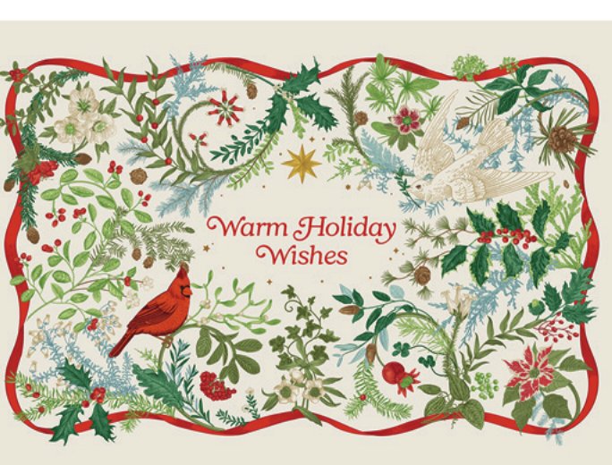 Holiday Birds card front